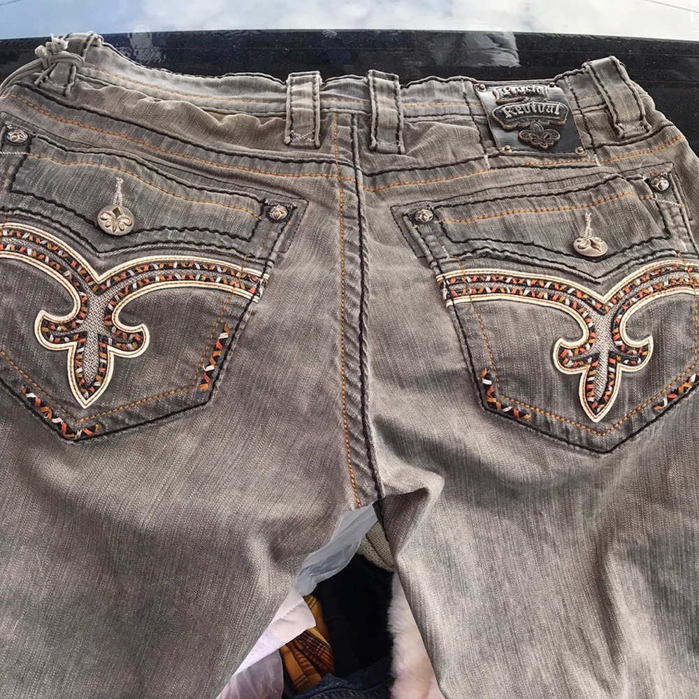 Rock revival jeans sz 32/32 penn/straight gray